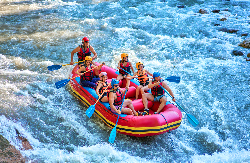 Illustration of what to do in Bali - rafting.