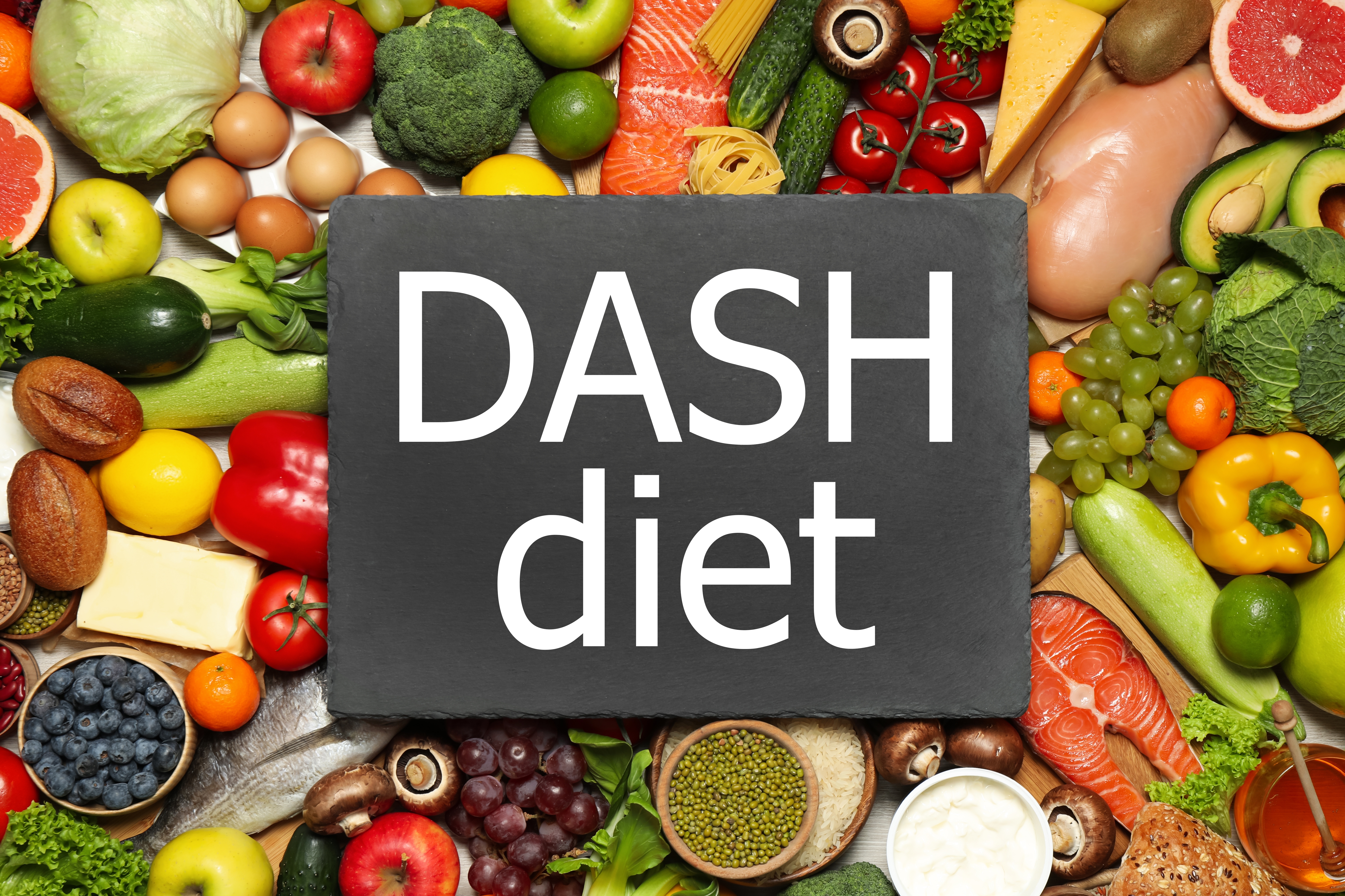 Illustration of dash diet. 